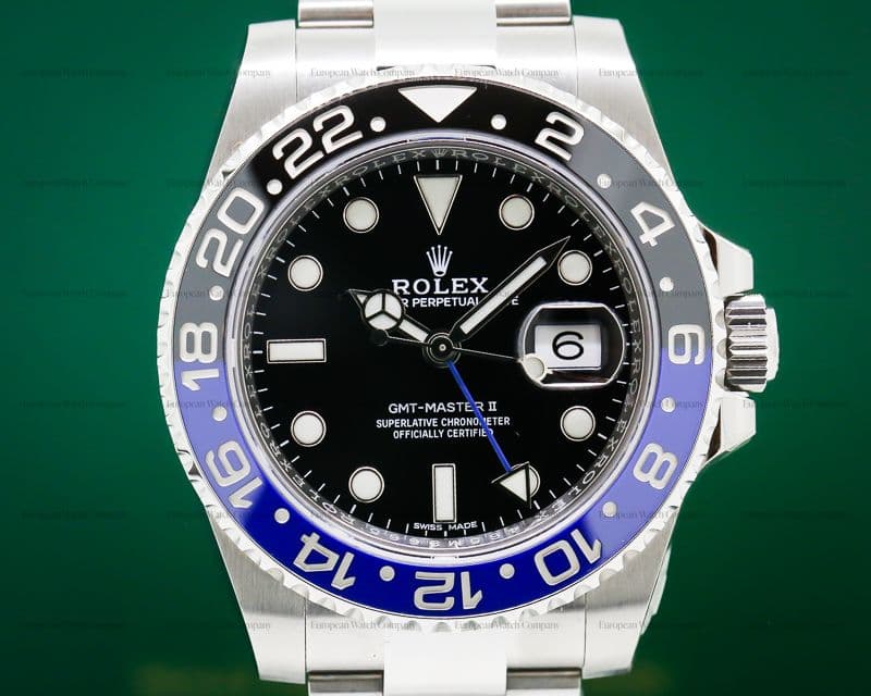 Rolex GMT Master II Ceramic Black & Blue "Batman" SS 
