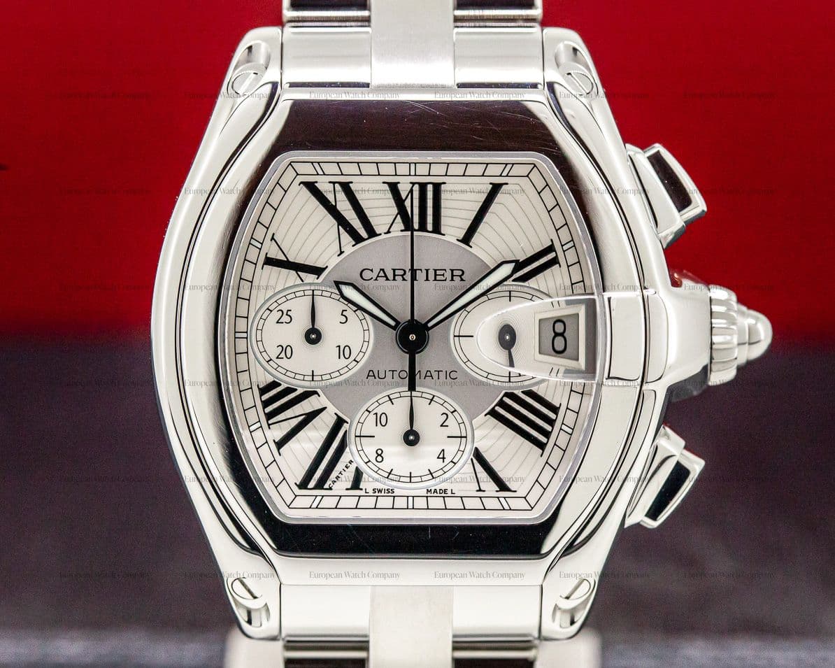 Cartier Roadster Chronograph XL Silver Dial SS / SS