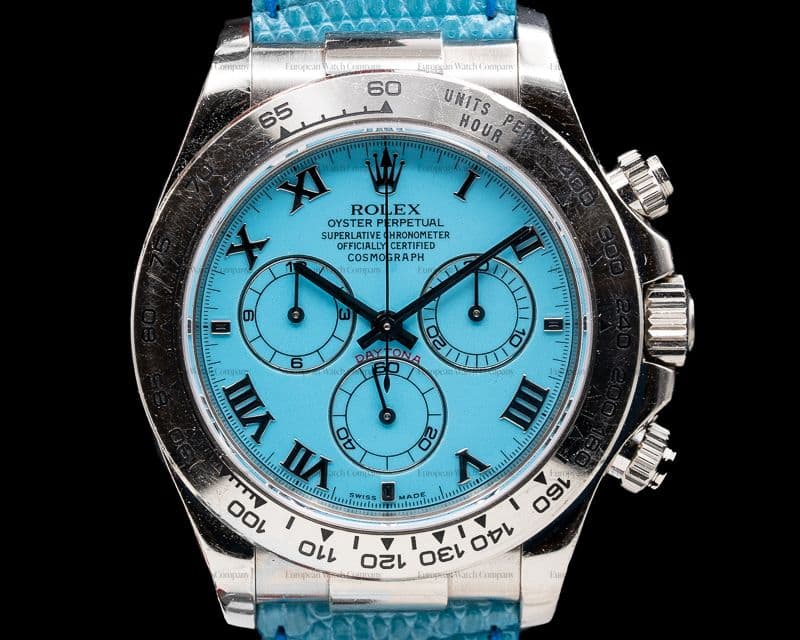 Rolex Daytona Beach 18K White Gold / Blue Dial FULL SET RARE 