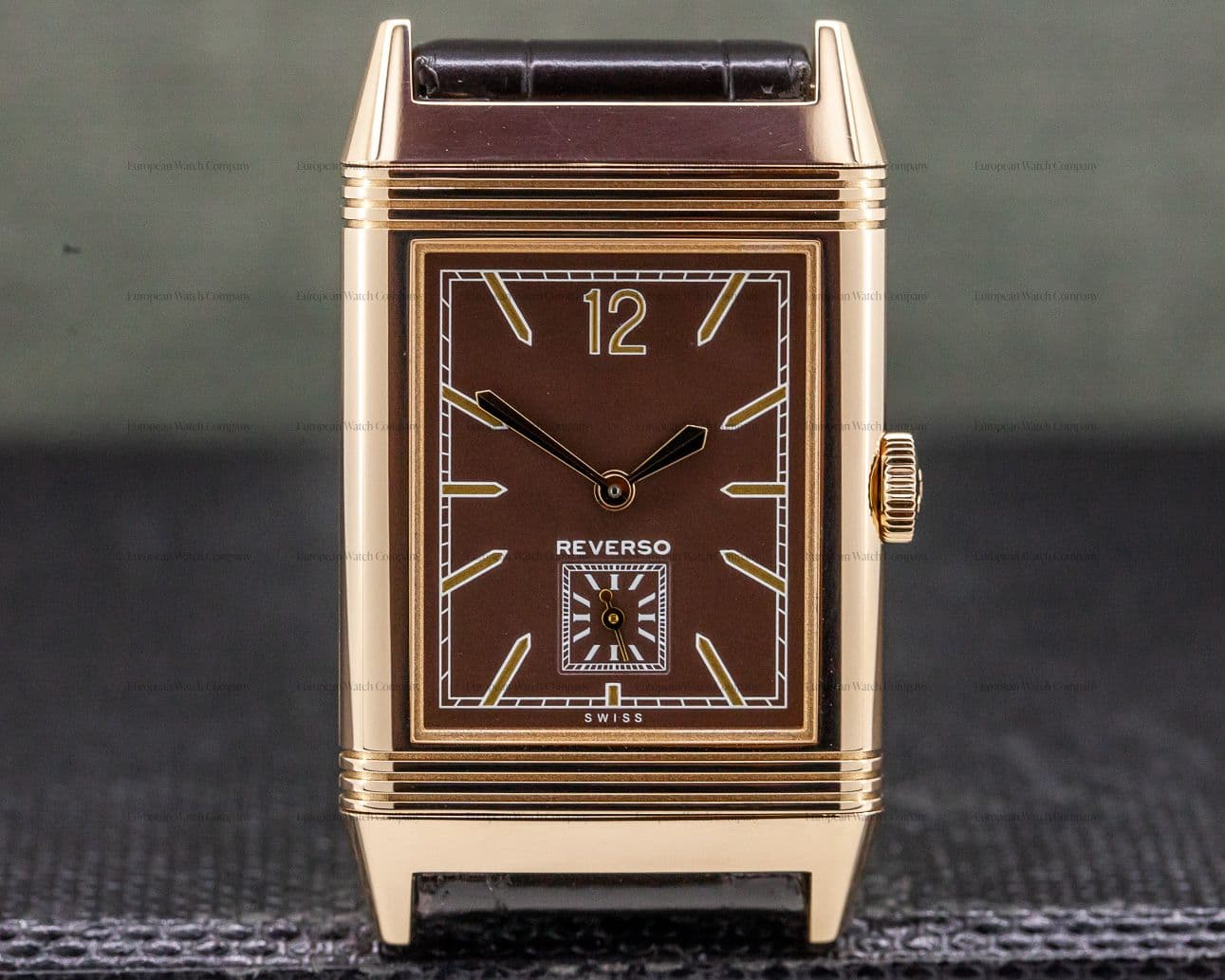 Jaeger LeCoultre Grande Reverso Ultra Thin "Tribute 1931" Chocolate 18K Rose Gold

