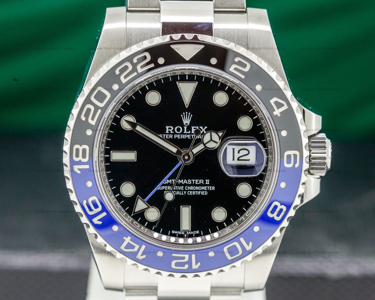 Rolex GMT Master II Ceramic Black & Blue "Batman" SS 