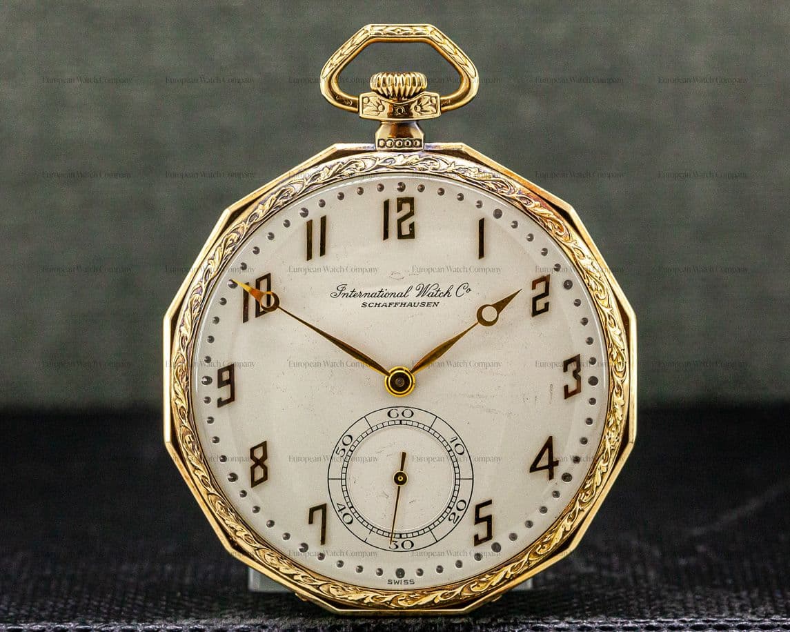 IWC Vintage Pocket Watch 14K Yellow Gold 49MM


