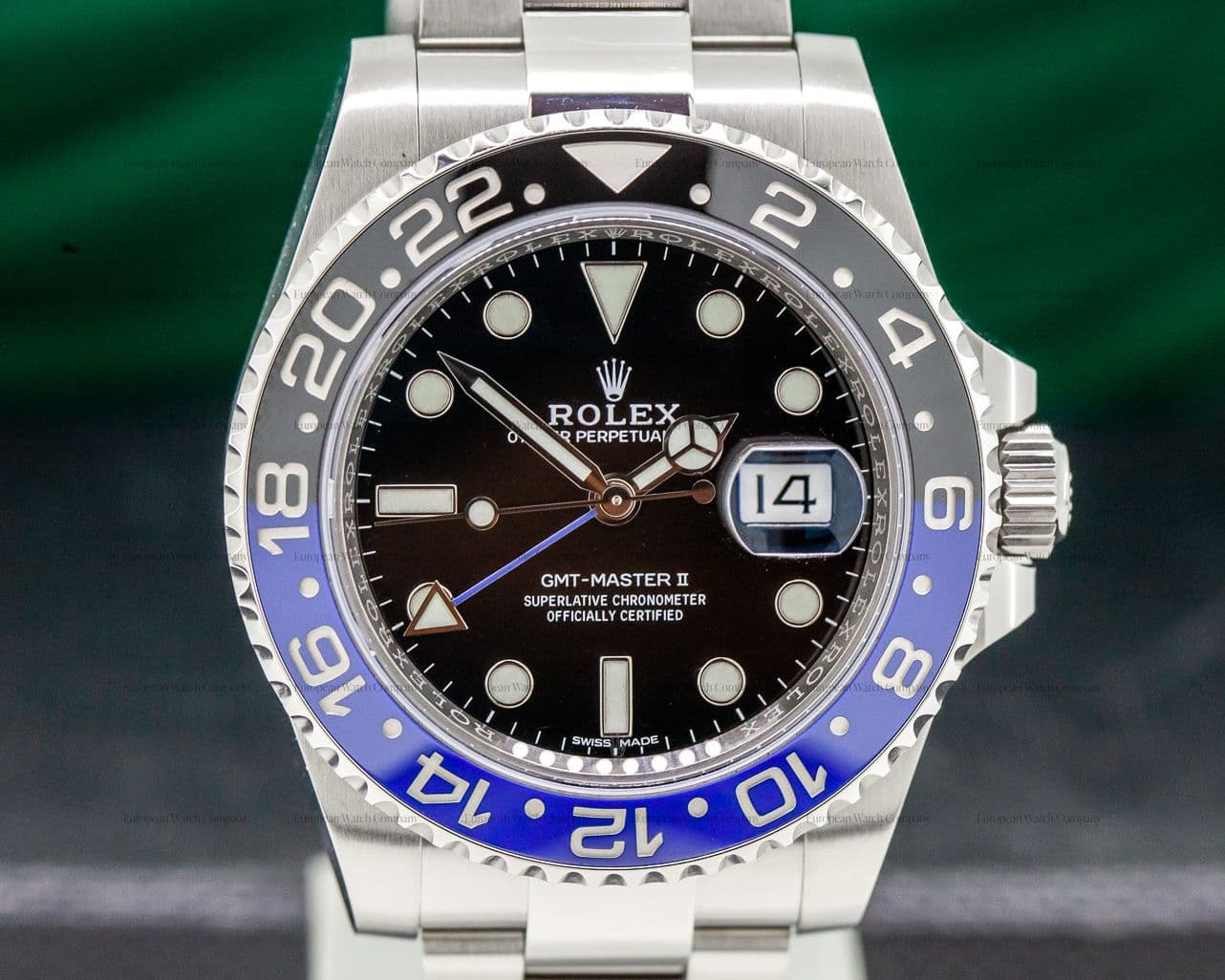 Rolex GMT Master II Ceramic Black & Blue "Batman" SS 