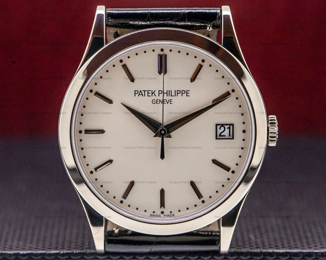 Patek Philippe Calatrava 18K White Gold Silver Dial 