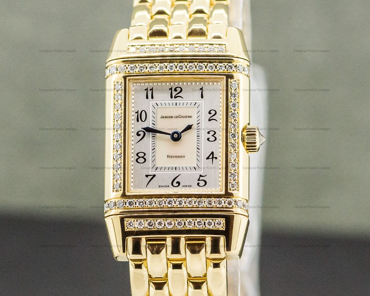 Jaeger LeCoultre Duetto Manual Wind 18K Yellow on bracelet / Diamond MOP