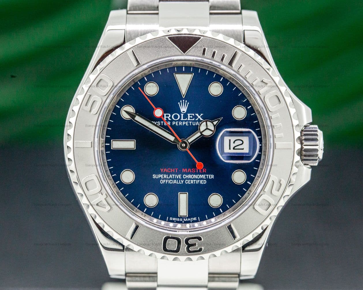 Rolex Yacht Master SS Blue Dial / Platinum Bezel 