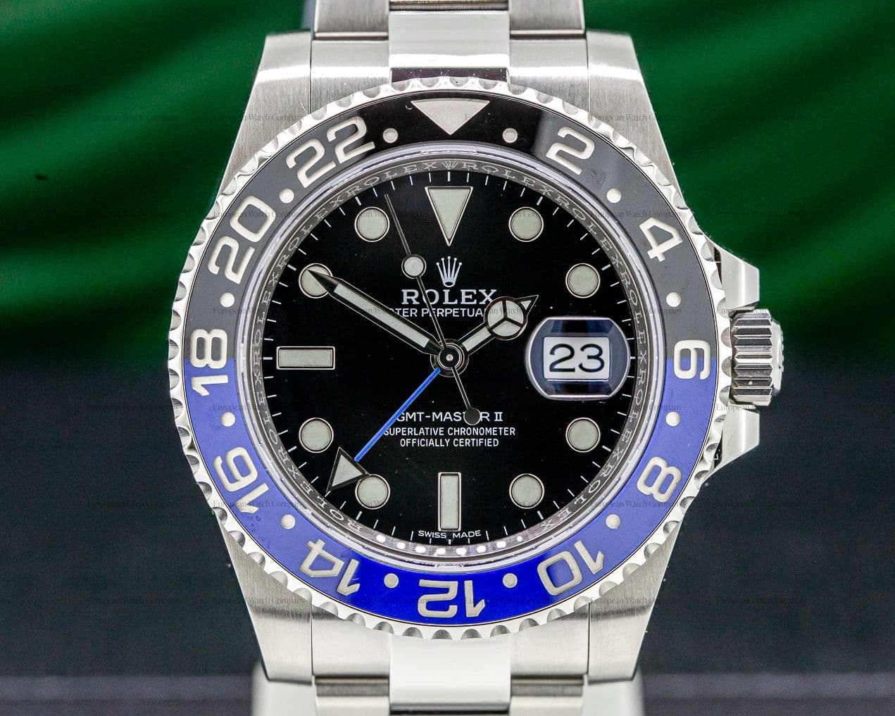 Rolex GMT Master II Ceramic Black & Blue "Batman" SS 