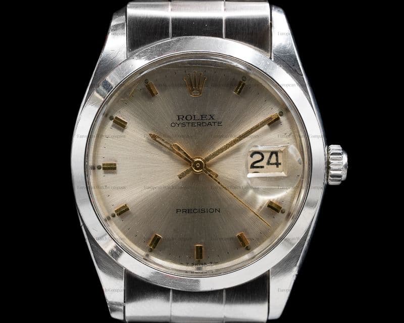 Rolex Oyster Date SS Silver Dial Bracelet c. 1966