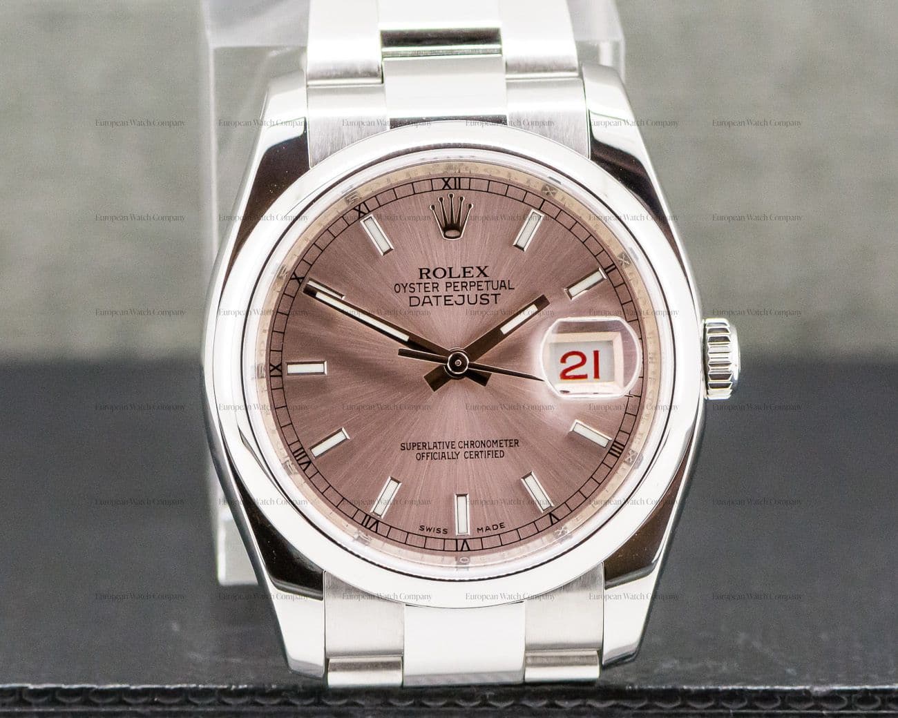 Rolex Datejust Pink Stick Dial SS / SS
