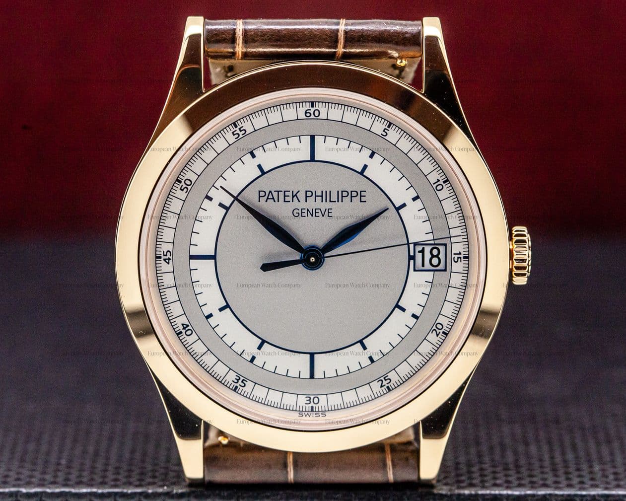Patek Philippe Calatrava 18K Rose Gold Sector Dial 