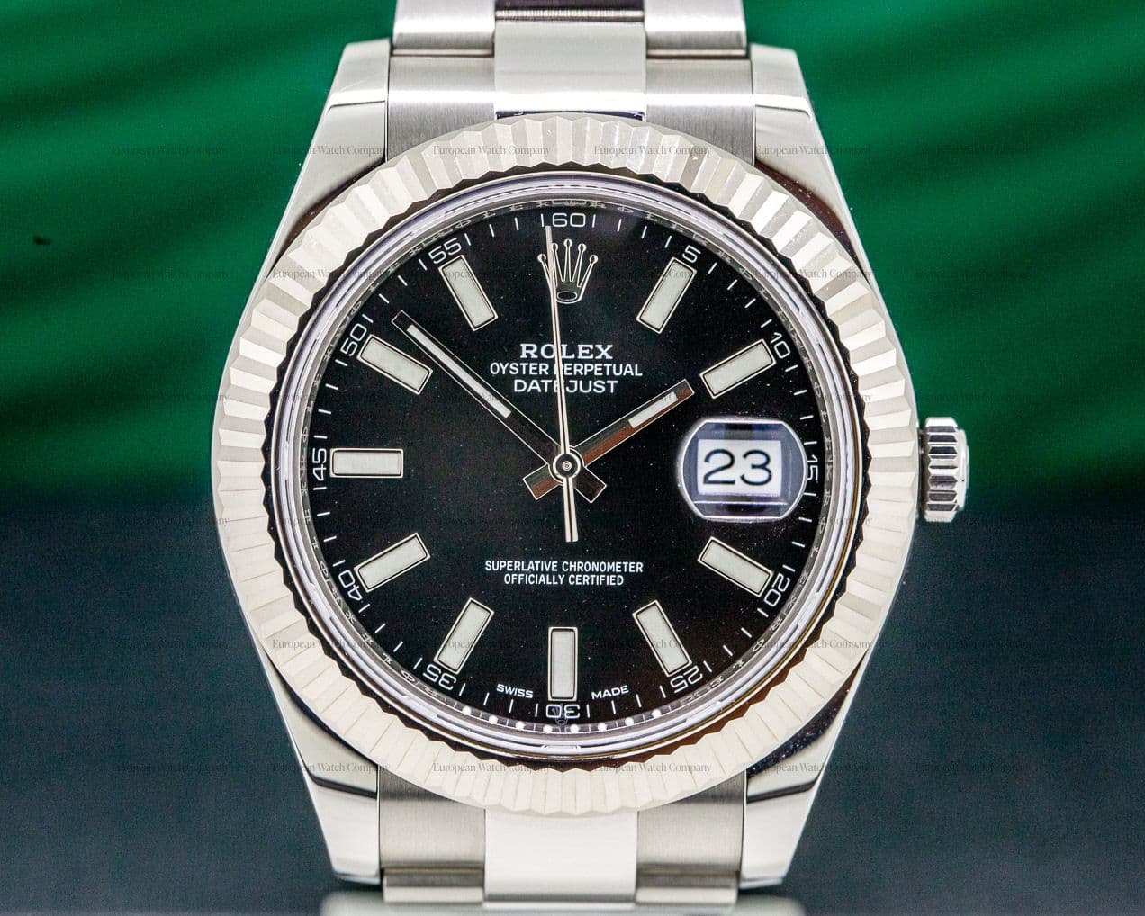 Rolex Datejust II Black Stick Dial SS 