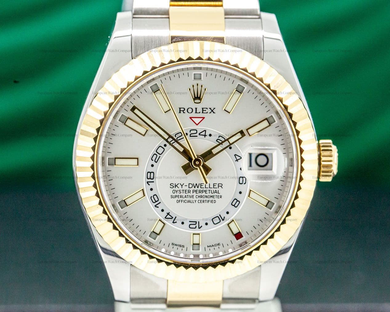 Rolex Sky Dweller Steel & Yellow Gold White Dial 