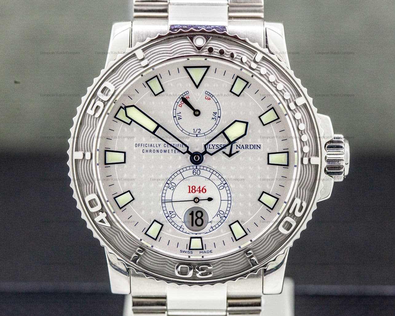 Ulysse Nardin 263-33-7 Maxi Marine 1846 Diver Silver Dial SS 