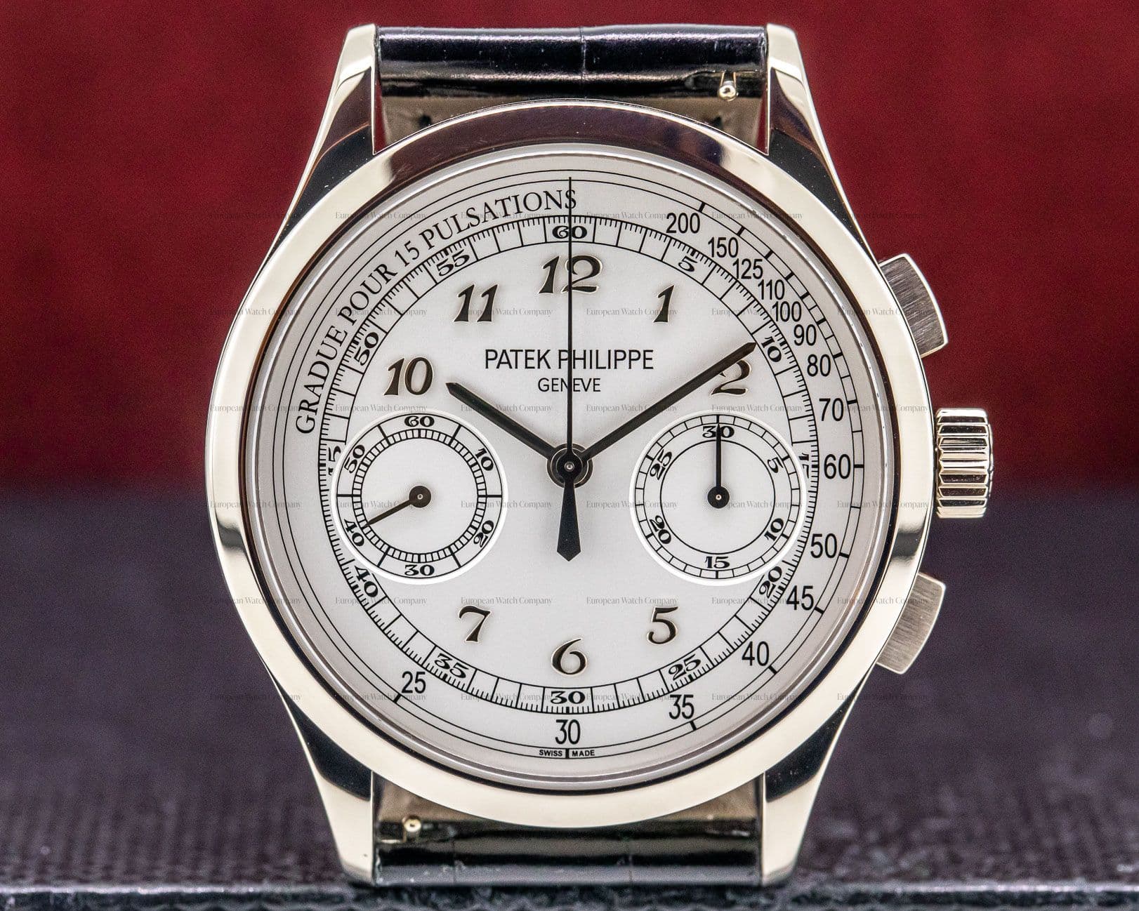 Patek Philippe Chronograph 18K White Gold / Silver Pulsation 