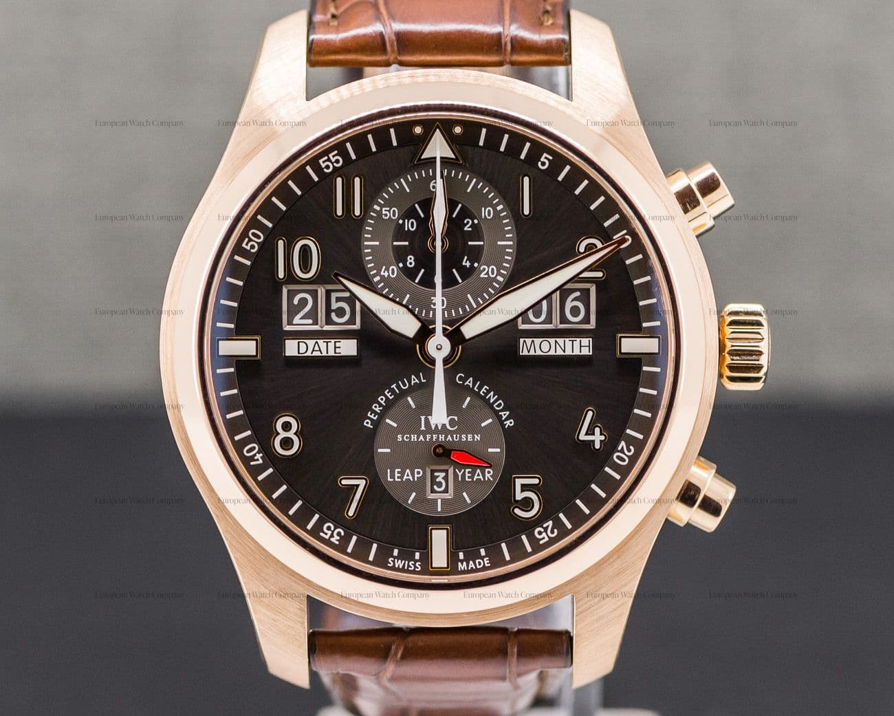 IWC Pilot Spitfire Perpetual Calendar Digital Date 18K Rose Gold