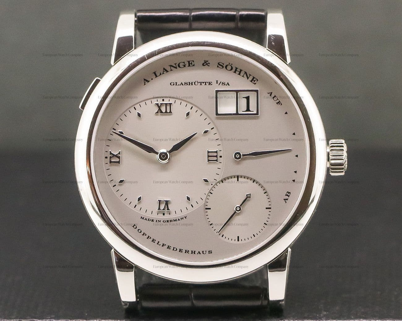 A. Lange and Sohne Lange 1 Platinum "STEALTH" Silver Dial
