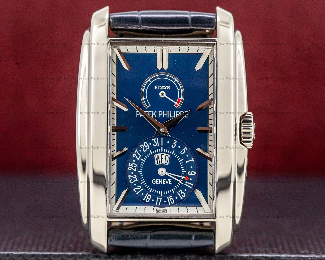 Patek Philippe Gondolo 8 Day Manual Wind Blue Dial 18K White Gold