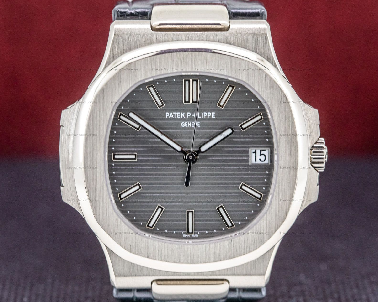 Patek Philippe Nautilus Grey Dial 18K White Gold 