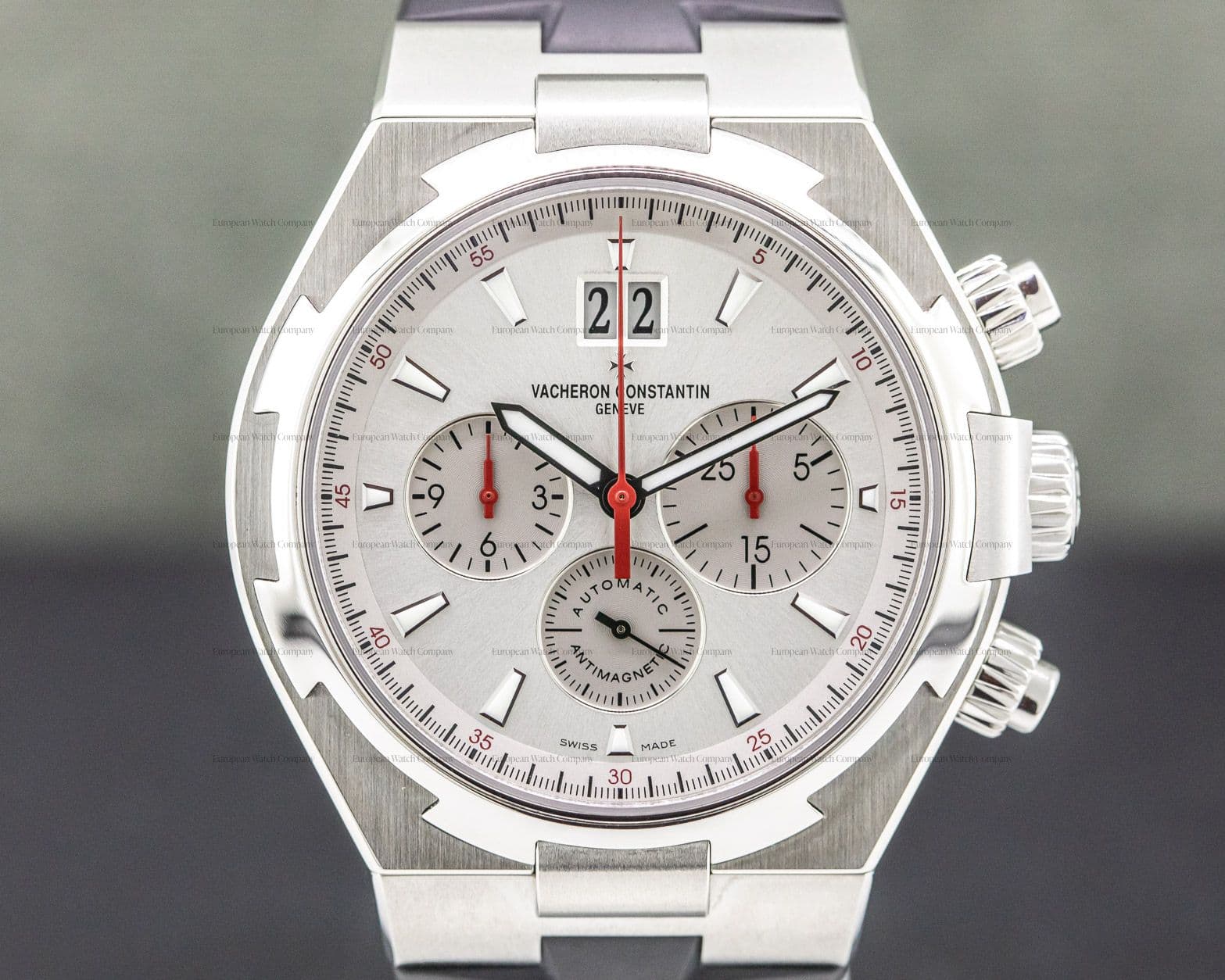 Vacheron Constantin Overseas Chronograph SS Silver Dial / Rubber LIMITED