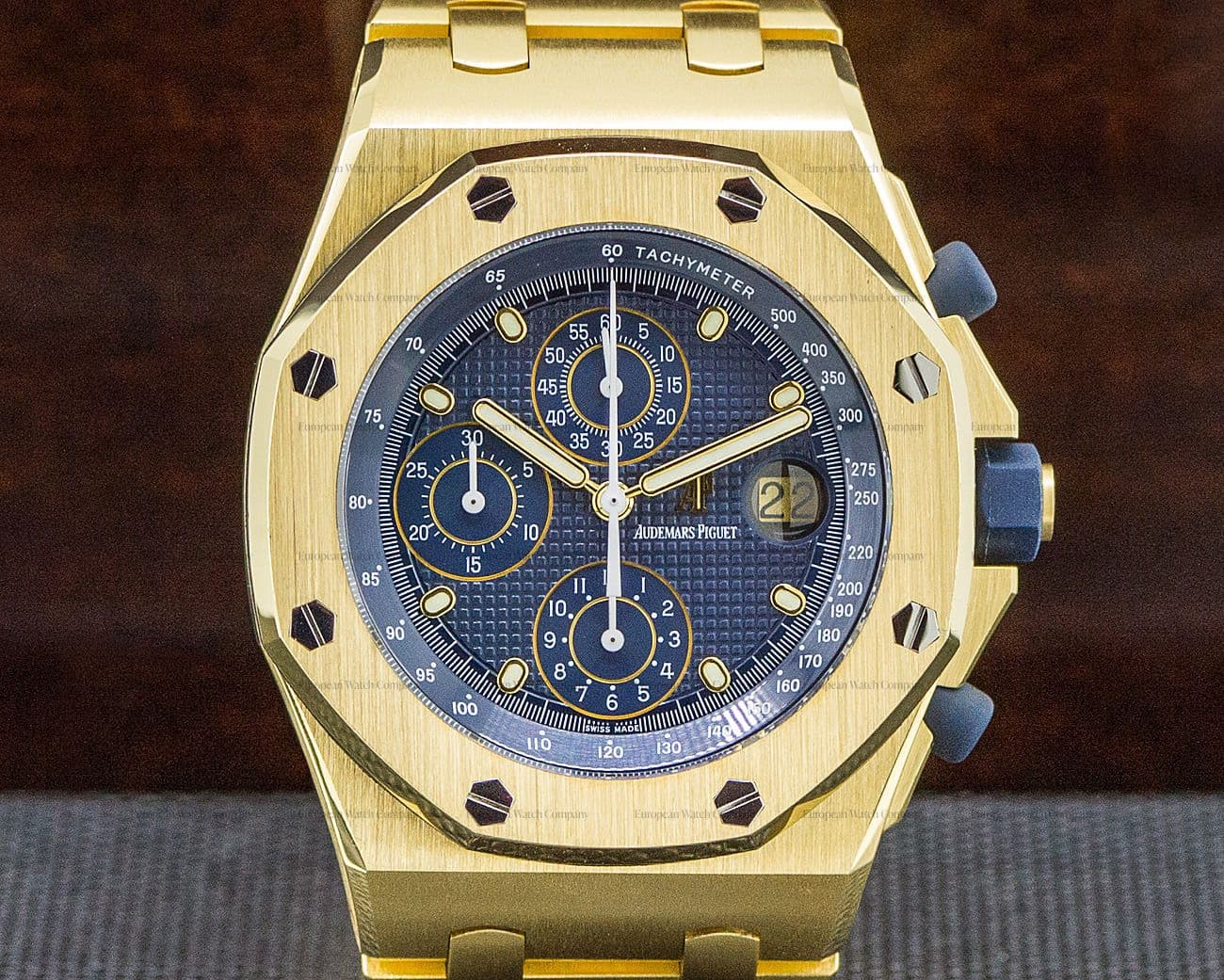 Audemars Piguet Royal Oak Offshore Blue Dial 18K Yellow Gold