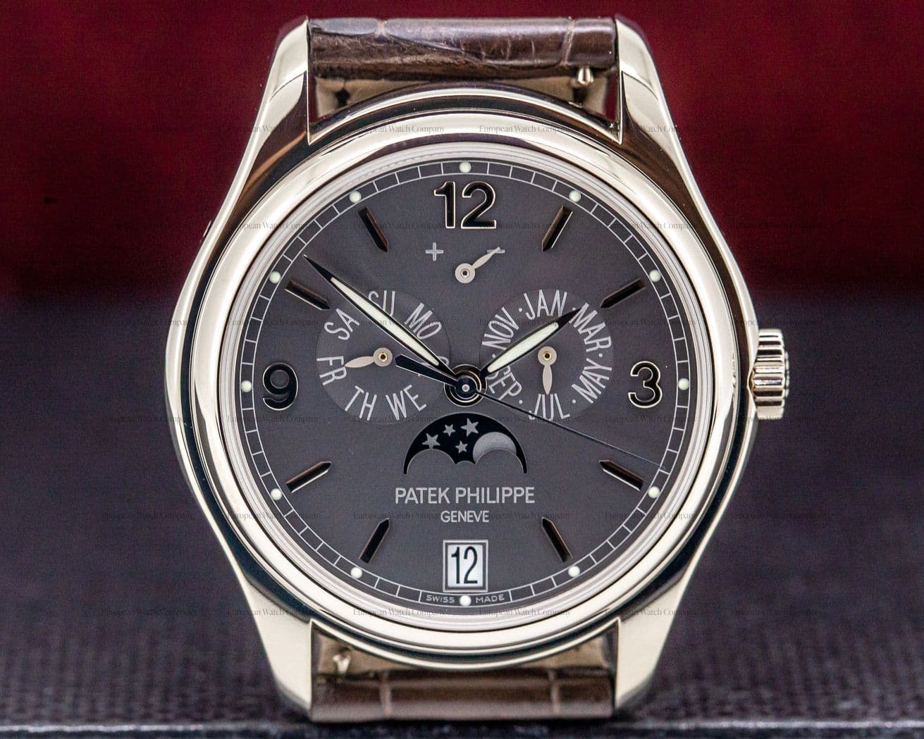 Patek Philippe Annual Calendar 18K White Gold Slate Dial 