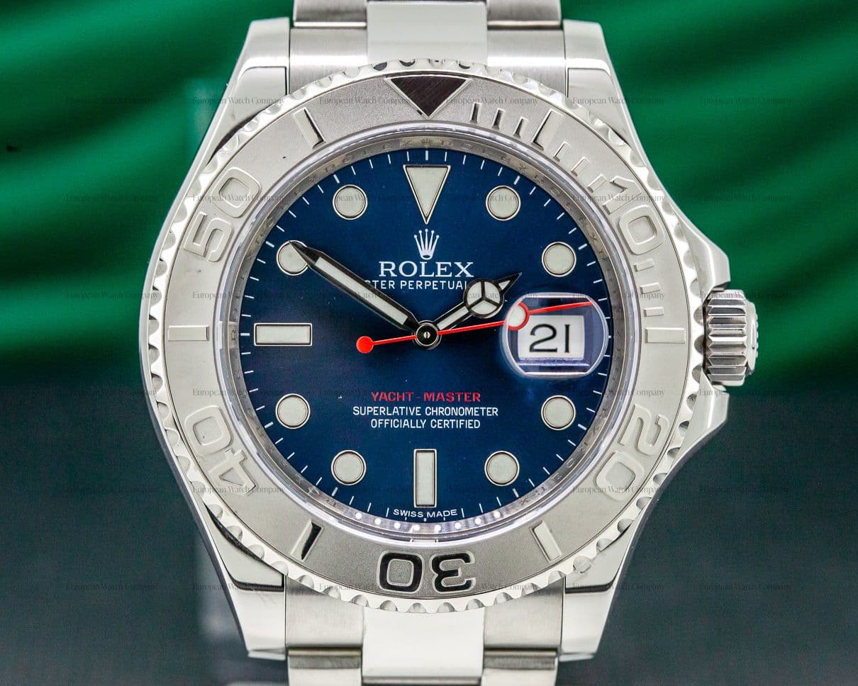 Rolex Yacht Master SS Blue Dial / Platinum Bezel 