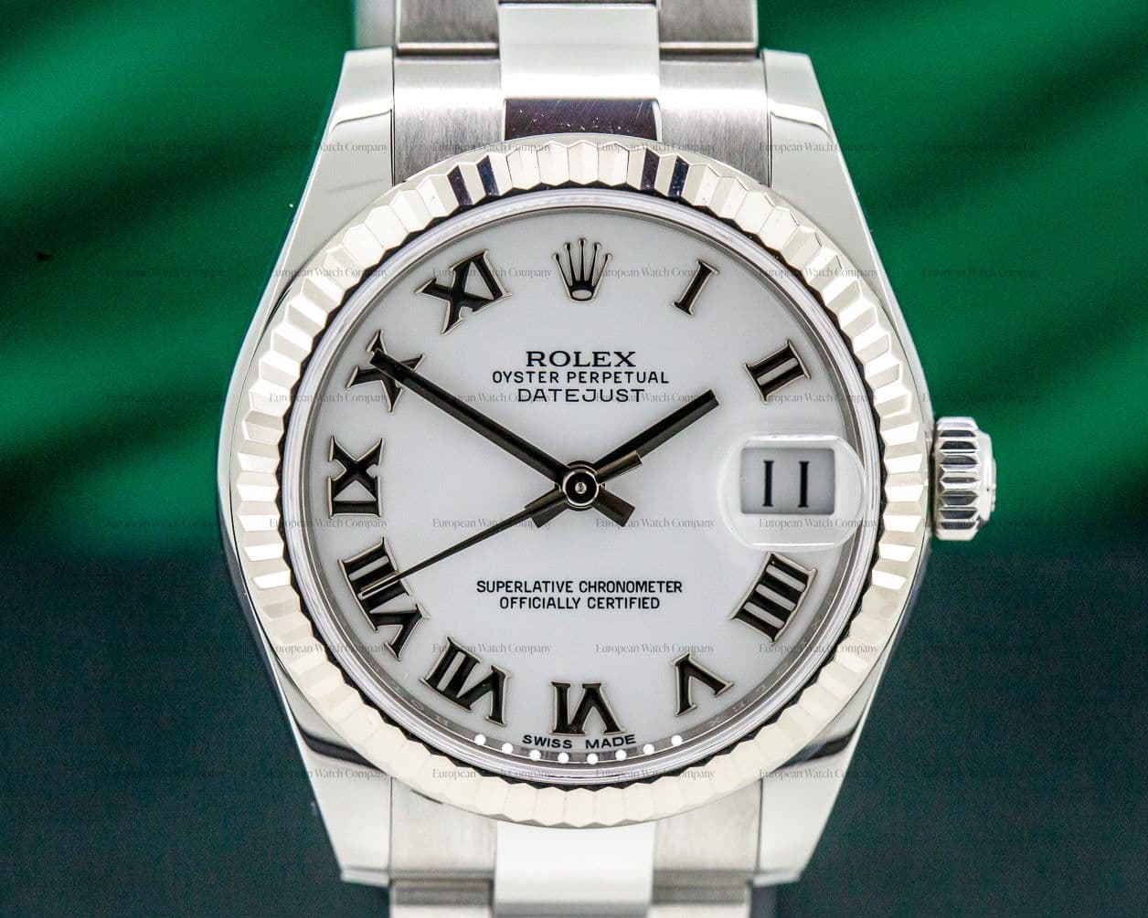 Rolex Datejust Midsize Oyster White Roman Dial 31MM
