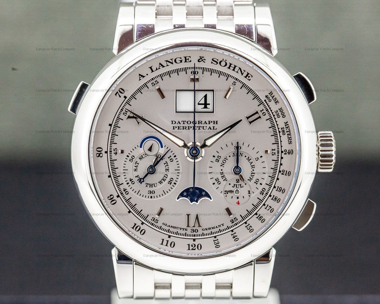 A. Lange and Sohne Datograph Perpetual Calendar Chronograph Platinum BRACELET