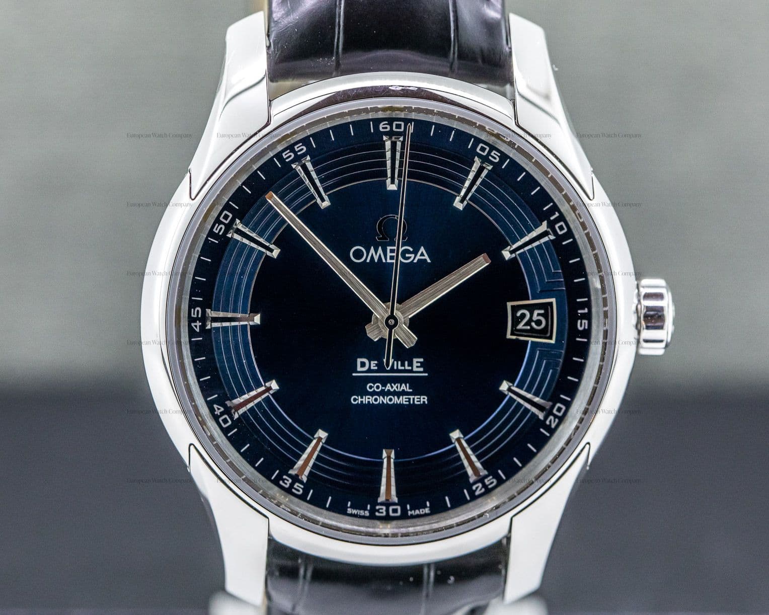 Omega De Ville Co-Axial Hour Vision Blue Dial SS 