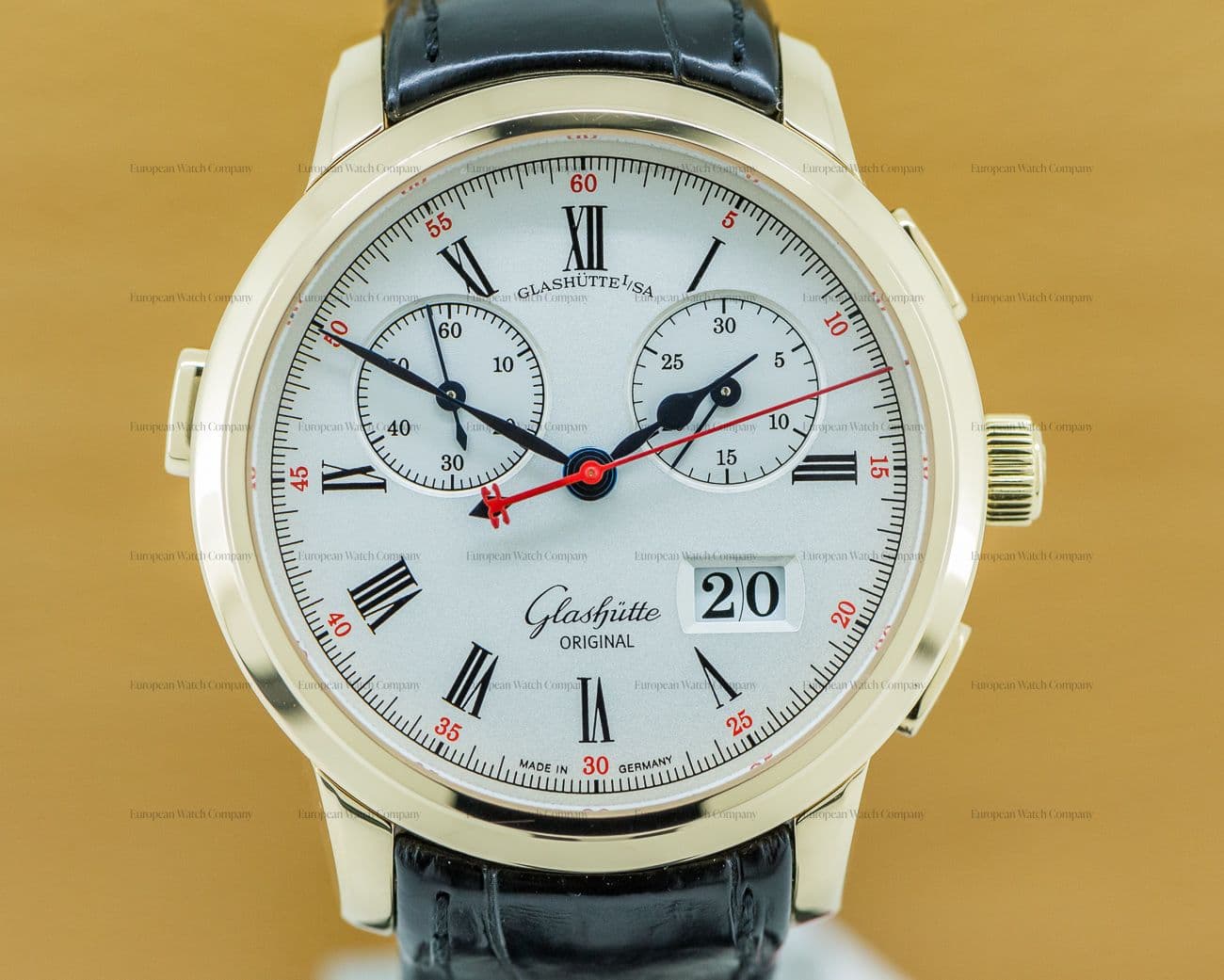 Glashutte Original Senator Rattrapante 18K Rose Gold