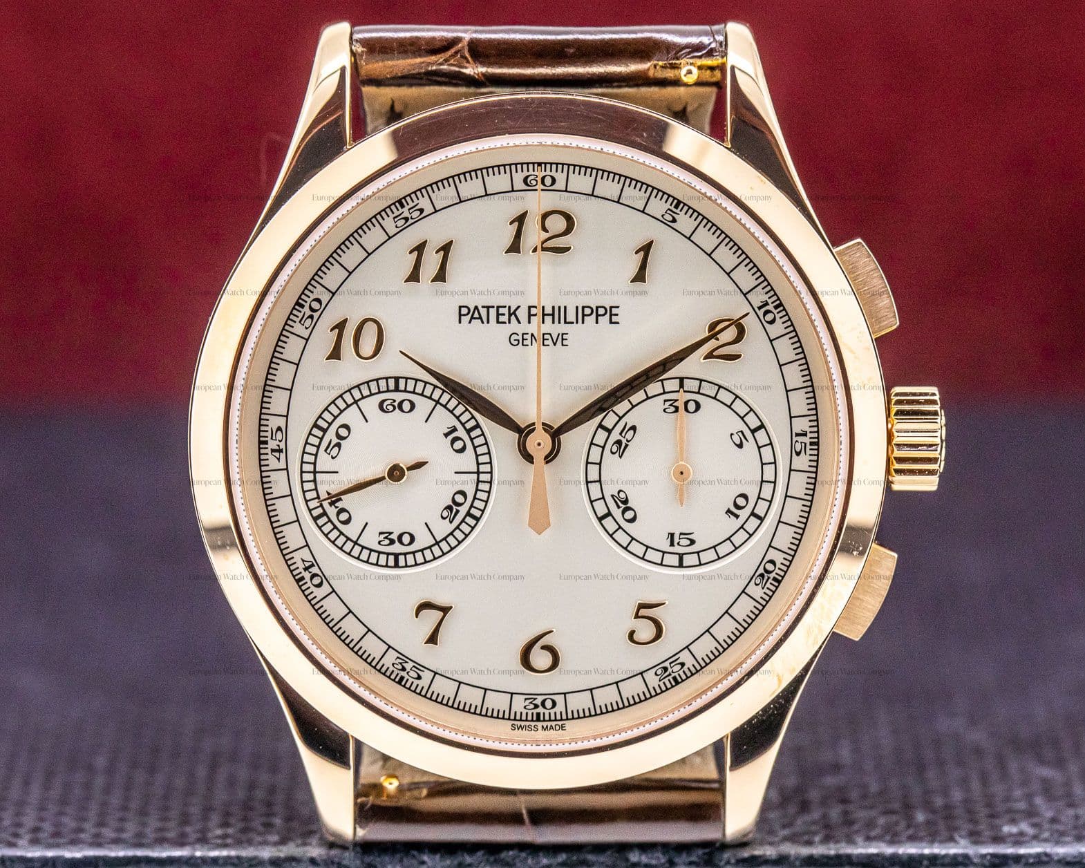 Patek Philippe Chronograph 18K Rose Gold Silver Dial 