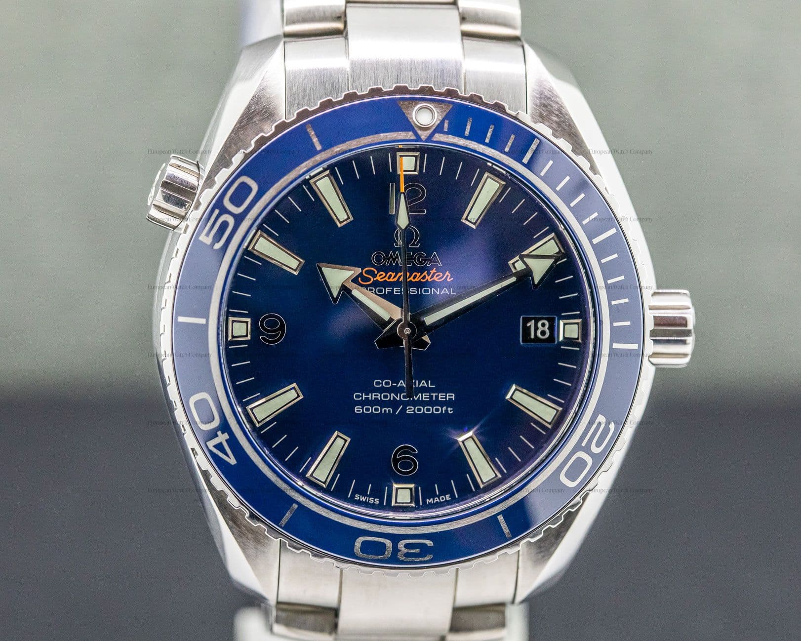 Omega Seamaster Planet Ocean Co-Axial Blue Dial Titanium