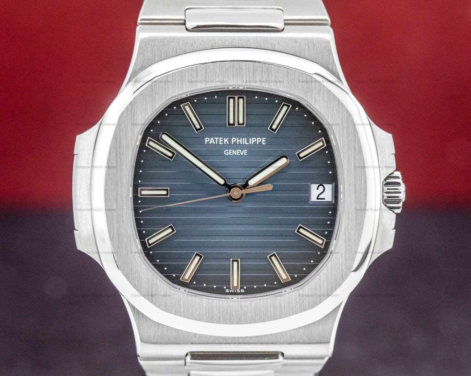 Patek Philippe Jumbo Nautilus Blue Dial SS FULL SET VERY EARLY DIAL 