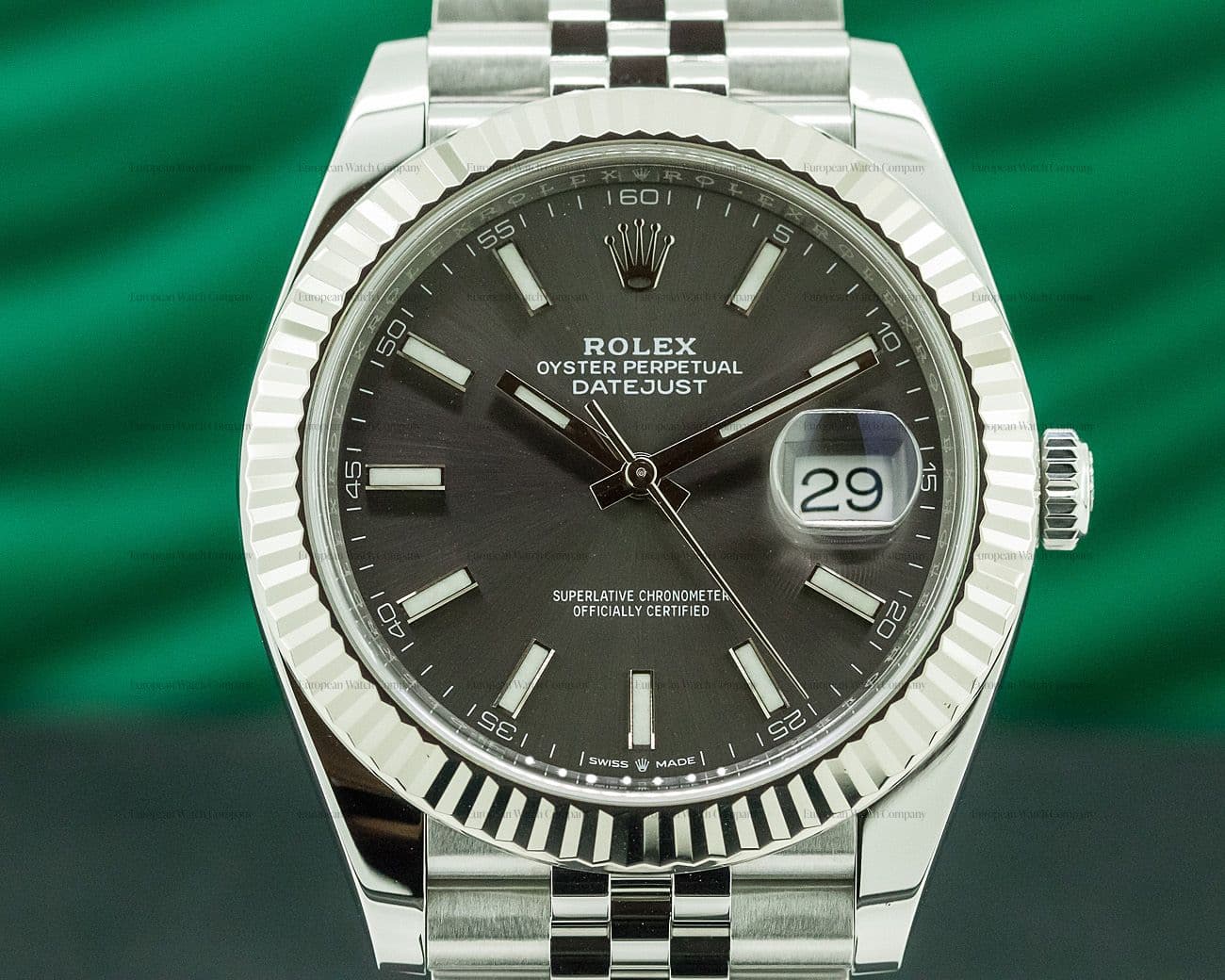 Rolex Datejust 41 Rhodium Stick Dial SS / Jubilee 