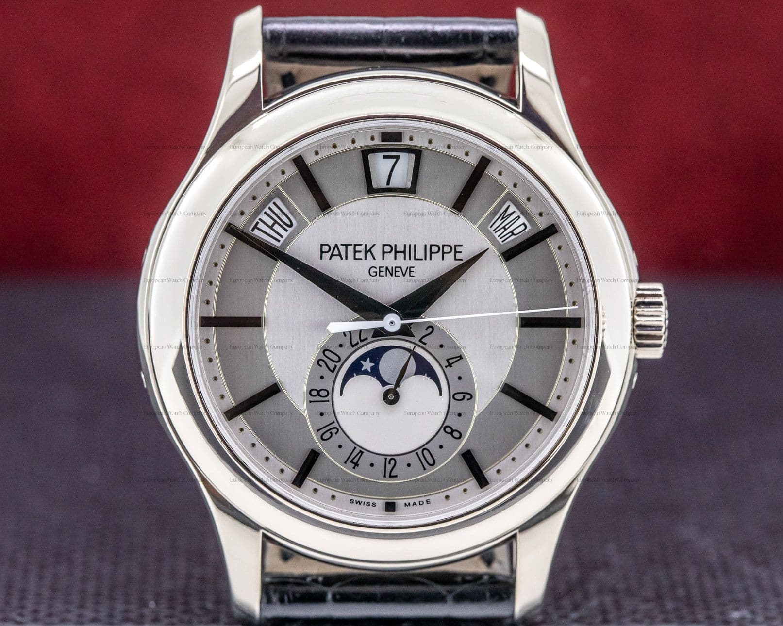 Patek Philippe Annual Calendar Silver Dial 18K White Gold 

