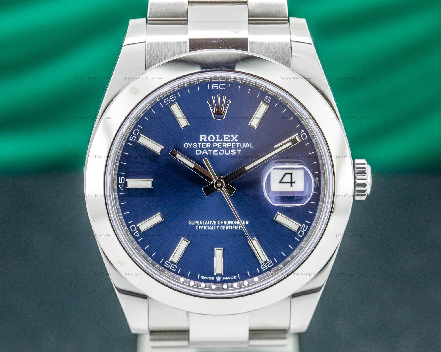 Rolex Datejust 41 Blue Stick Dial SS Oyster