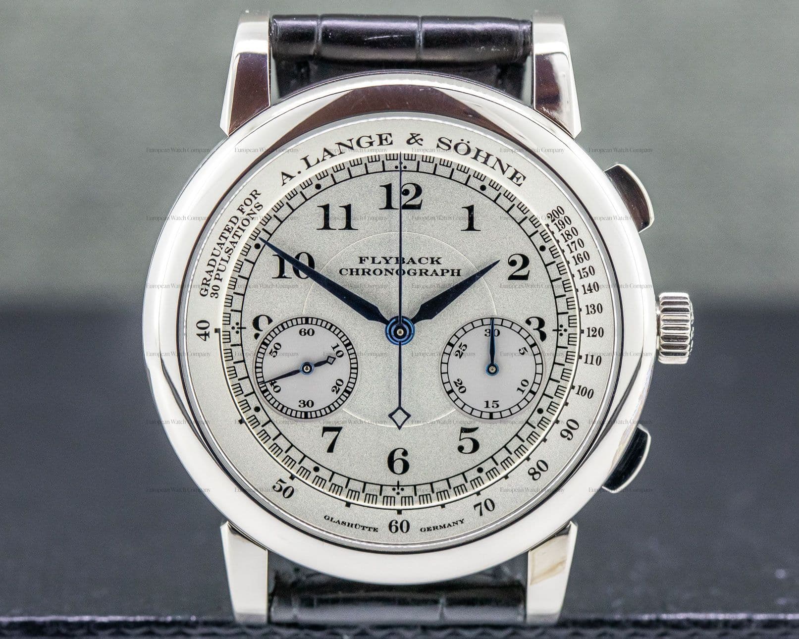 A. Lange and Sohne 1815 Flyback Chronograph Silver Dial 18K White Gold 