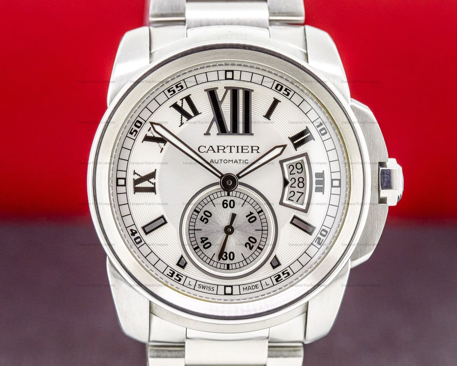 Cartier Calibre de Cartier Automatic Silver Dial SS / SS 