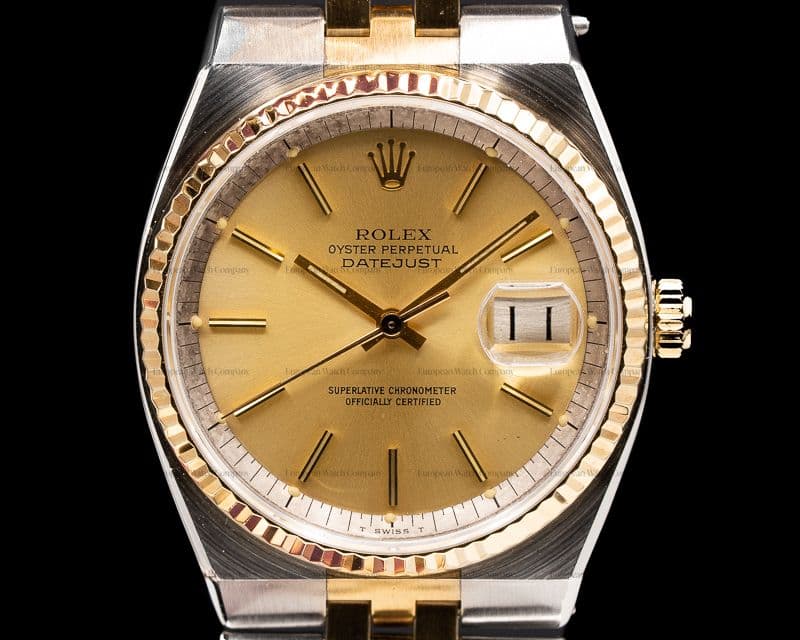 Rolex Datejust Champagne Dial SS/14K Yellow Gold 1970's RARE