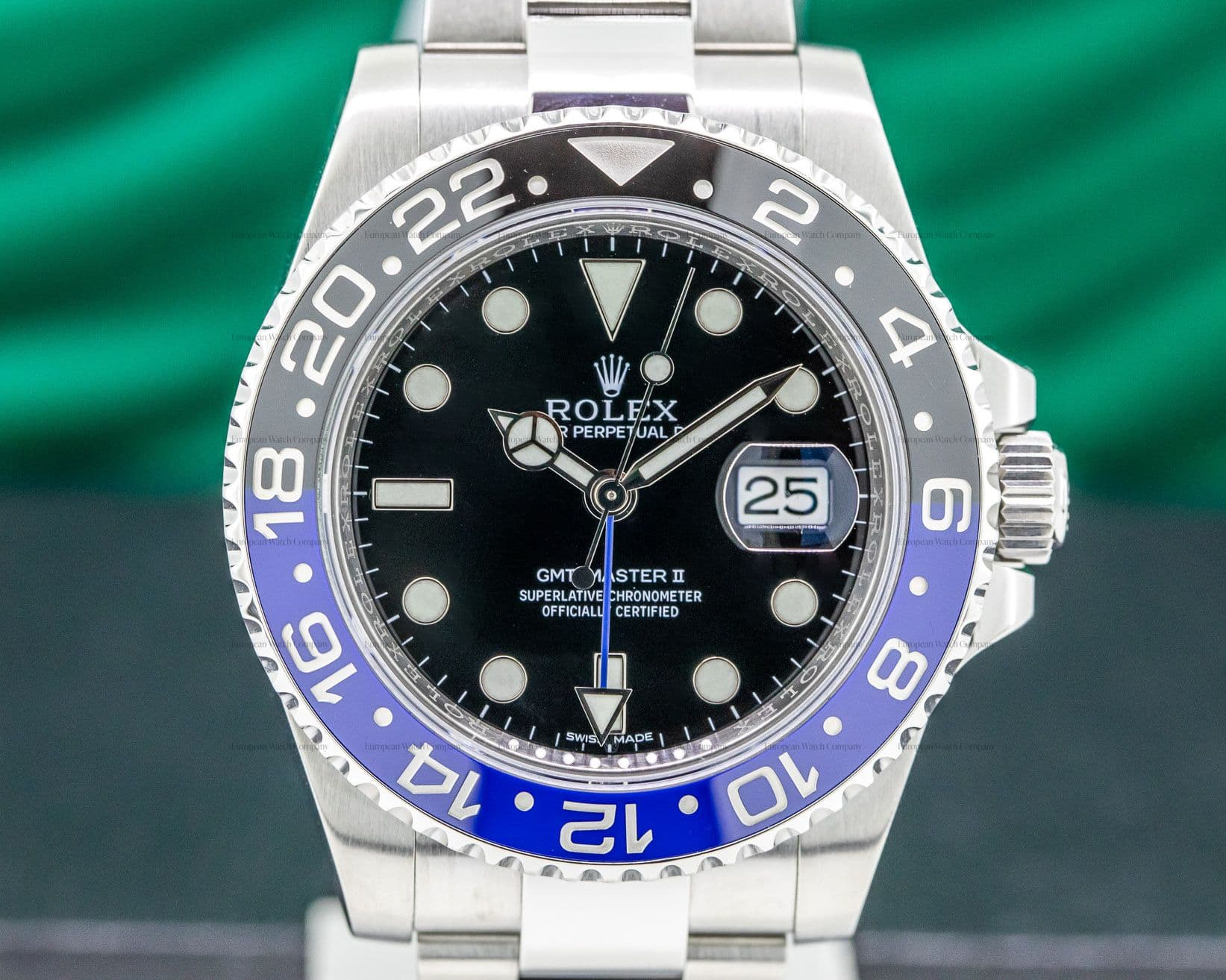 Rolex GMT Master II Ceramic Black & Blue "Batman" SS 