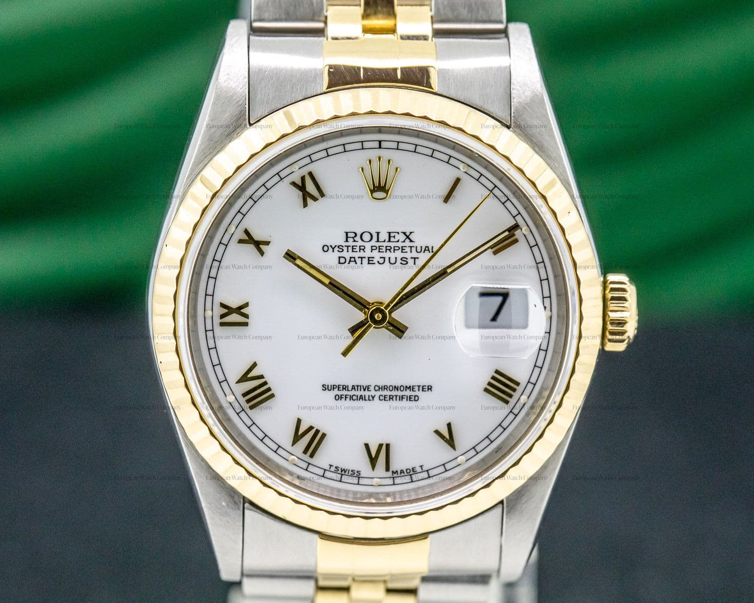 Rolex Datejust White Roman Jubiliee Roman 18K / SS 