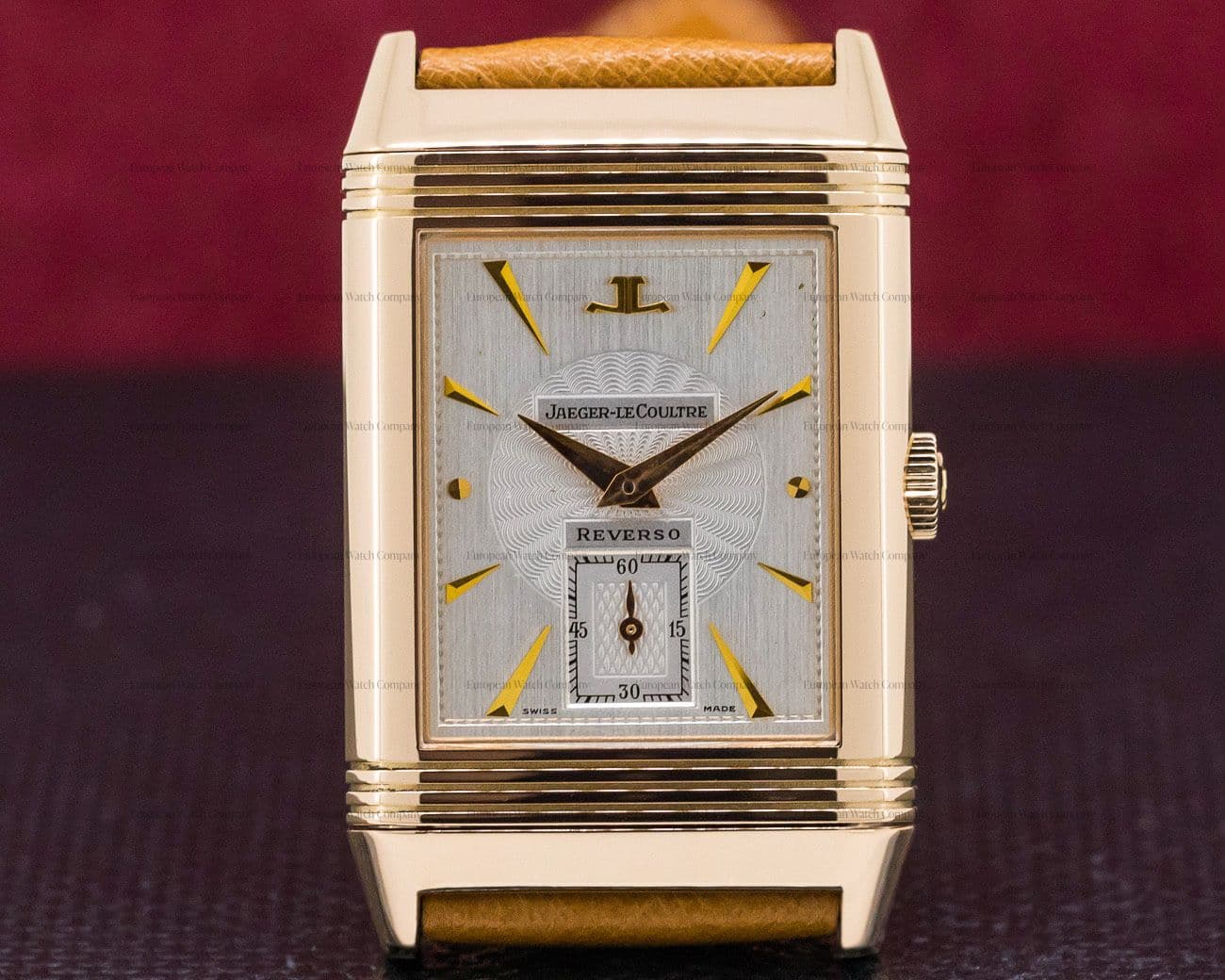 Jaeger LeCoultre Reverso Art Deco 18K Rose Gold / Deployant Buckle 