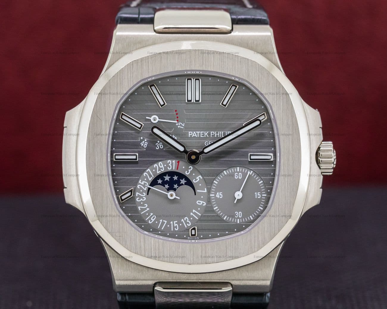 Patek Philippe Nautilus Power Reserve Moonphase 18K White Gold