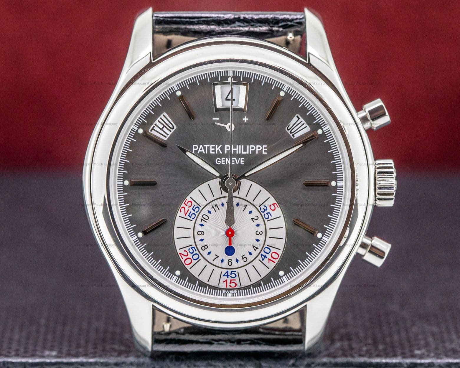 Patek Philippe Annual Calendar Chronograph Platinum Grey Dial 
