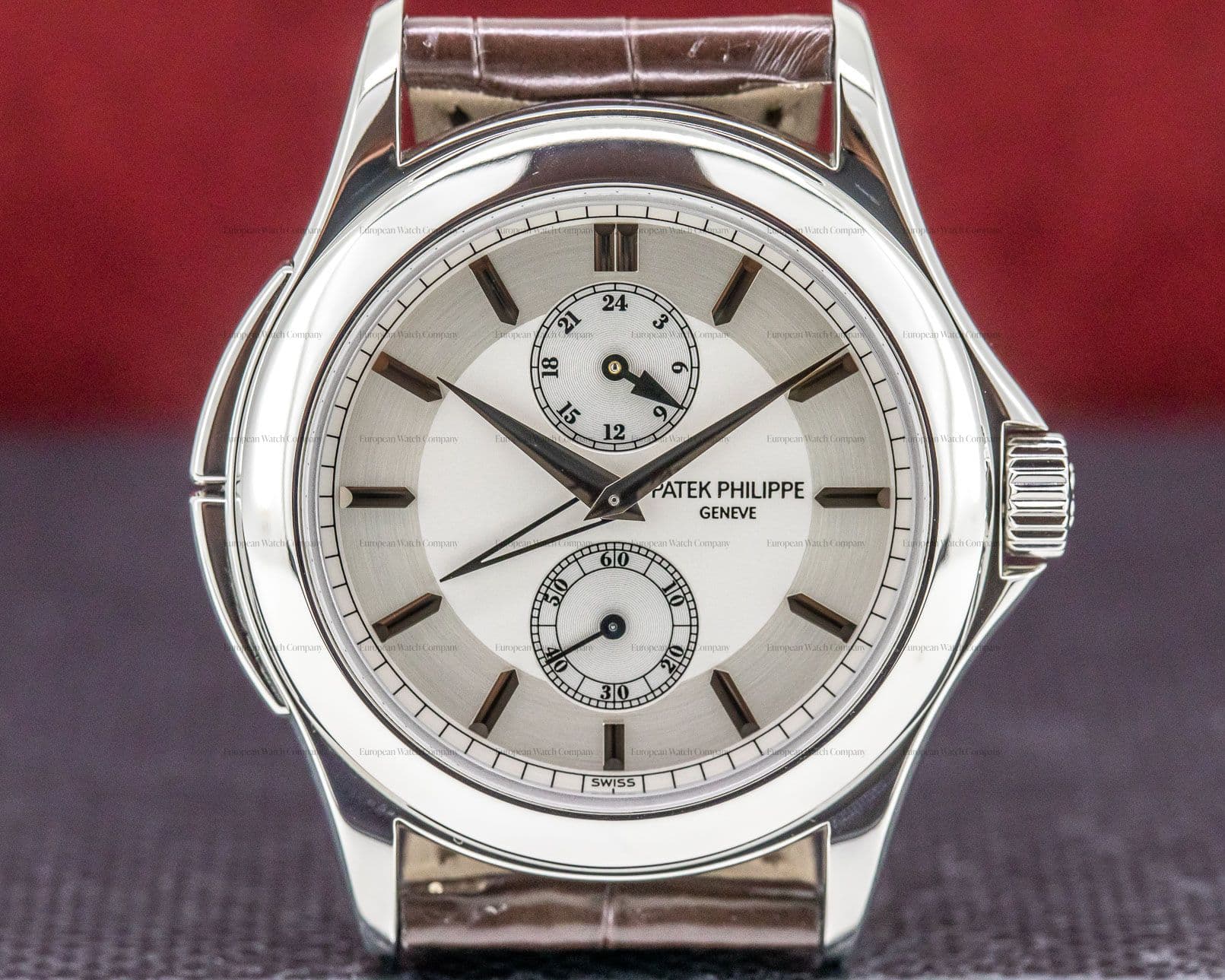 Patek Philippe Travel Time Manual Silver Dial Platinum 