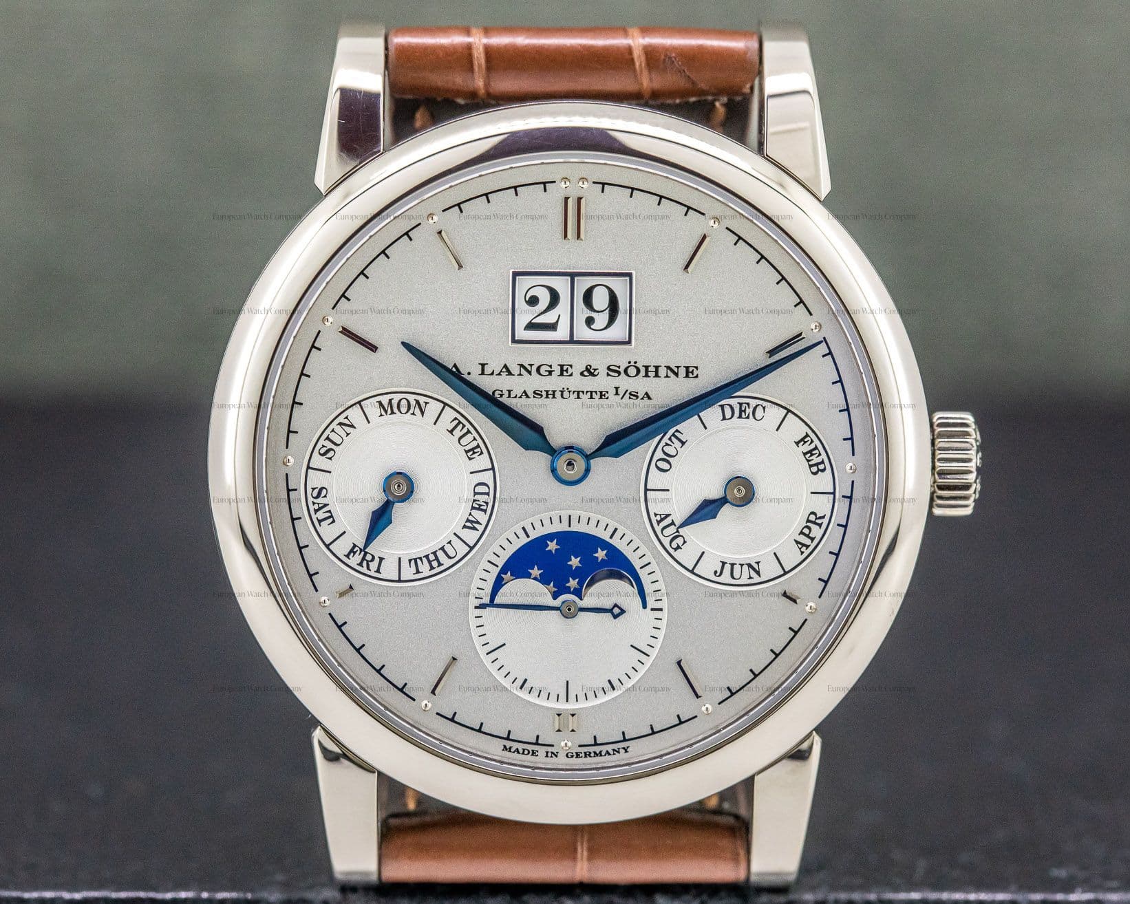 A. Lange and Sohne Saxonia Annual Calendar 18K White Gold 