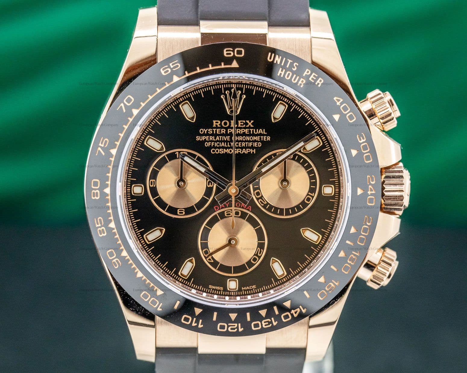 Rolex Cosmograph Daytona Ceramic 18K Everose Gold / Black Dial 