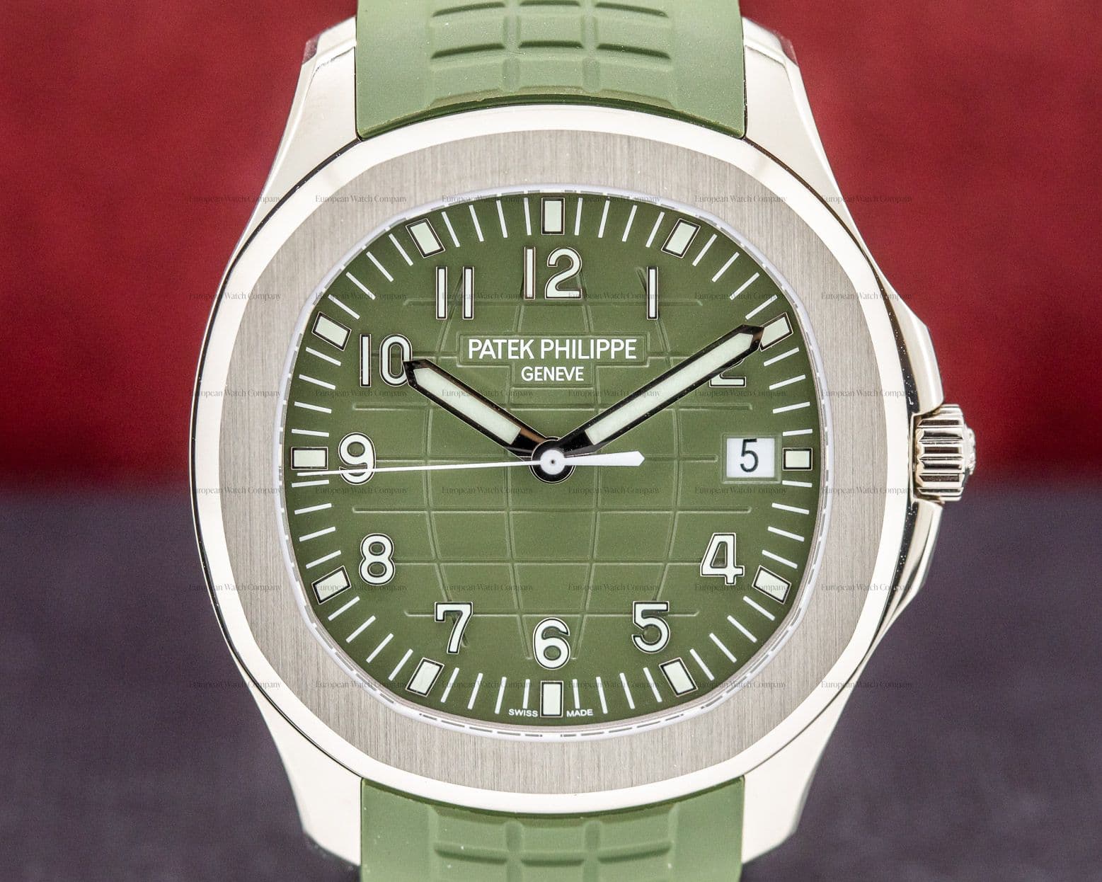 Patek Philippe Aquanaut 18K White Gold / Khaki Green Dial UNWORN