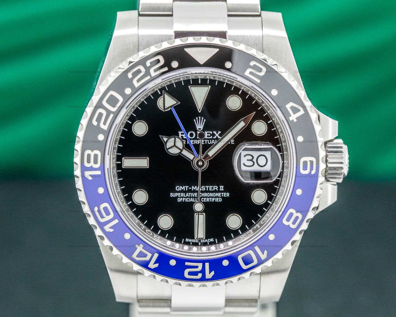 Rolex GMT Master II Ceramic Black & Blue "Batman" SS 