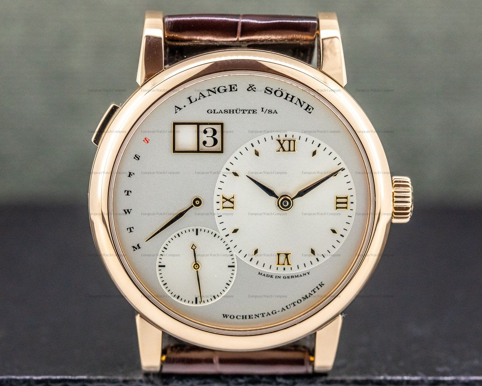 A. Lange and Sohne Lange 1 Daymatic 18K Rose Gold / Deployant Buckle 